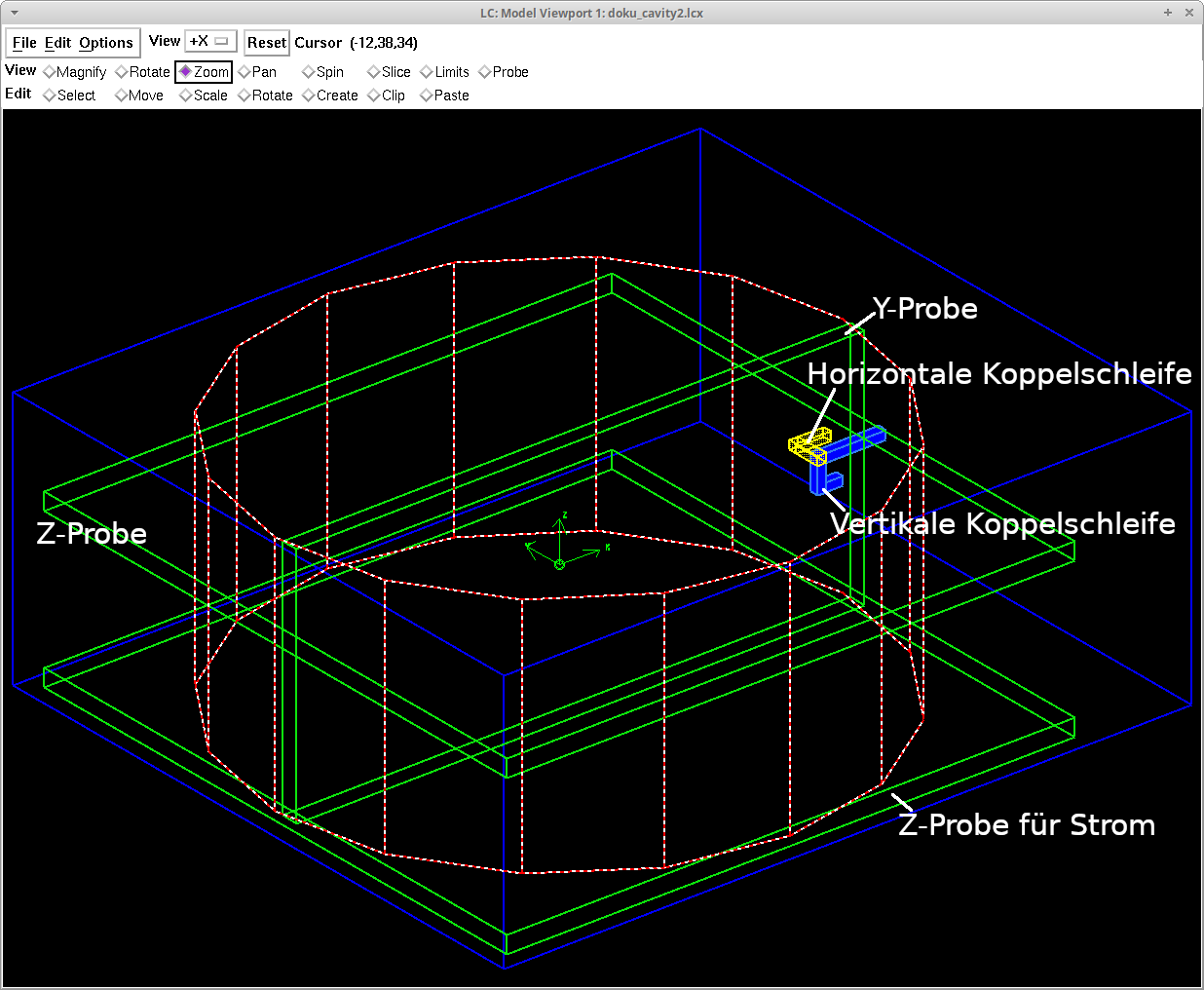 Darstellung der Cavity in 3D